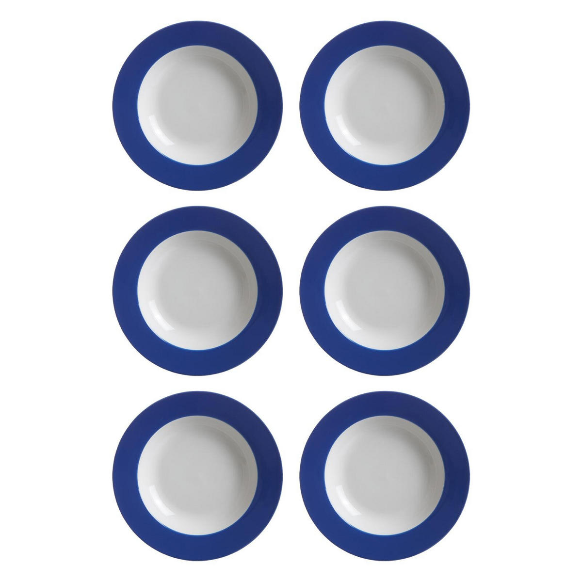 SUPPENTELLER Doppio Indigo Blau ø 22 cm 6er Set - Blau, Keramik (22cm) - Ritzenhoff Breker