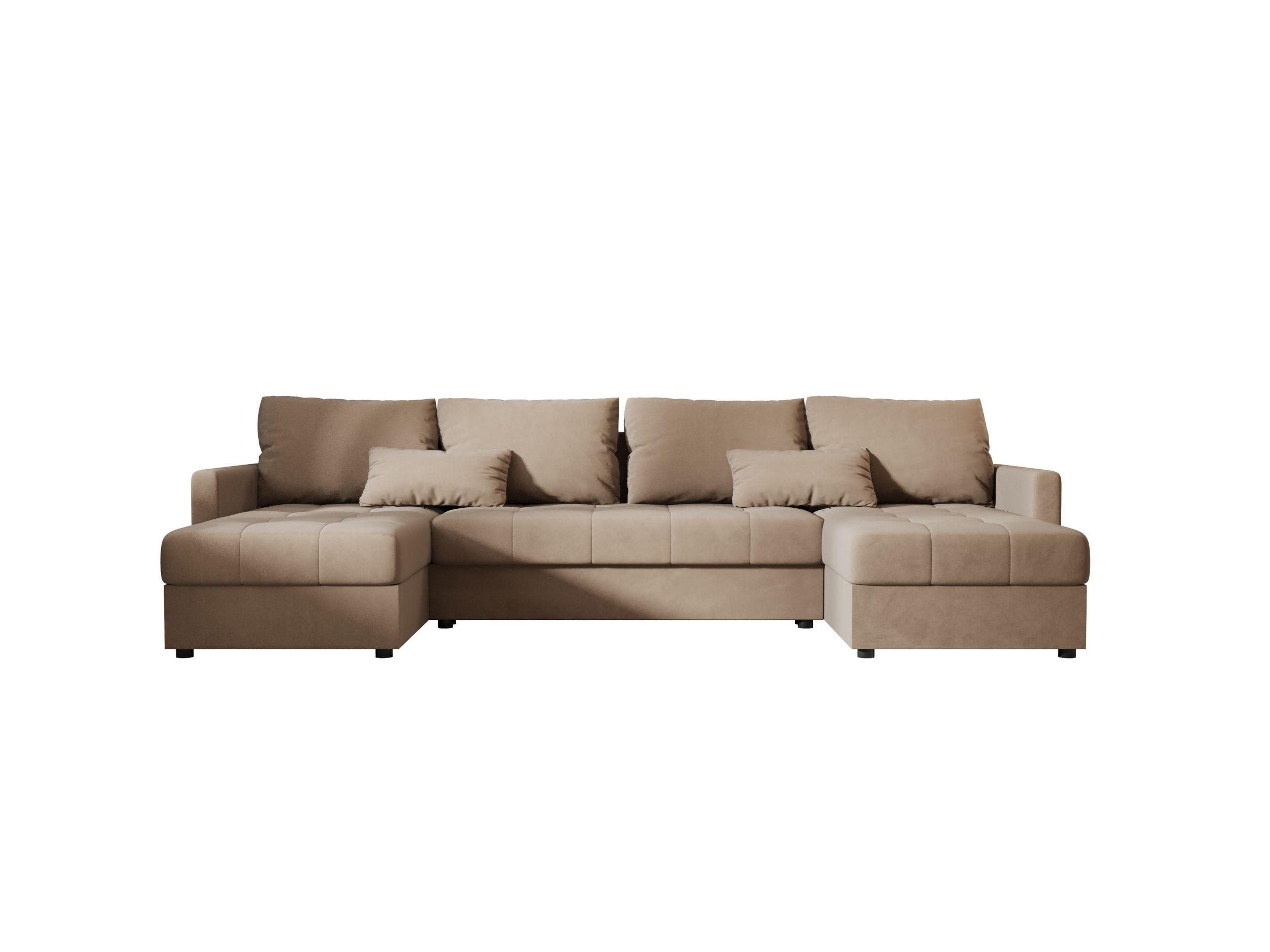 ECKSOFA MOS U BIS Itaka 48 mit Schlaffunktion - Braun, Textil (285/85/140cm) - Bedante