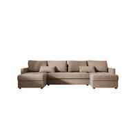 ECKSOFA MOS U BIS Itaka 48 mit Schlaffunktion - Braun, Textil (285/85/140cm) - Bedante