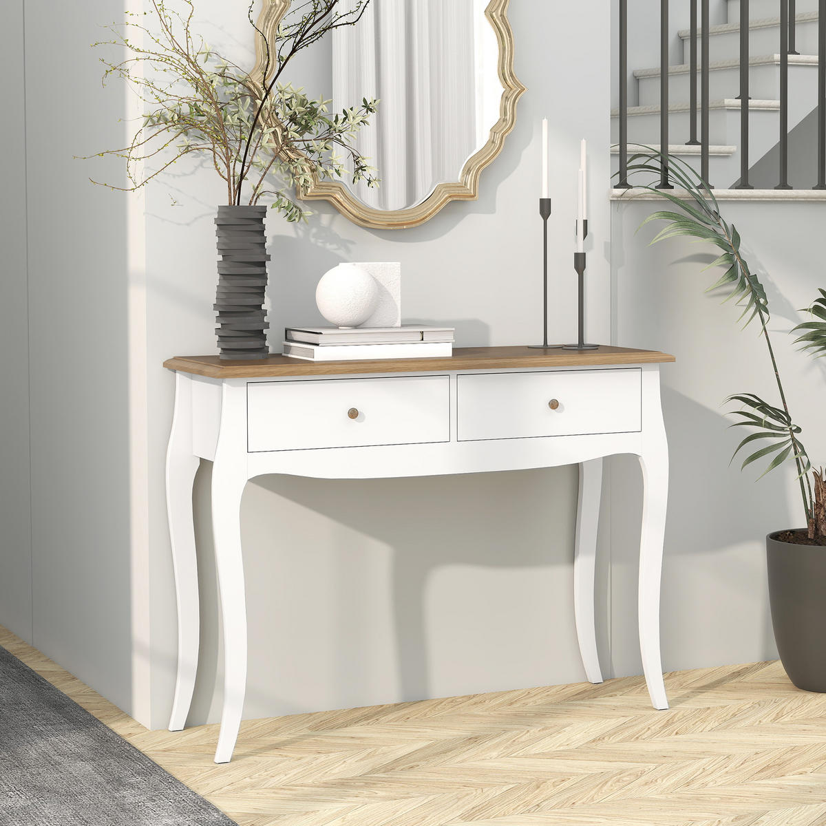 KONSOLENTISCH Weiß MDF Spanplatte 1 Stück - Weiß, Kunststoff (100/35/76.5cm) - GiPP