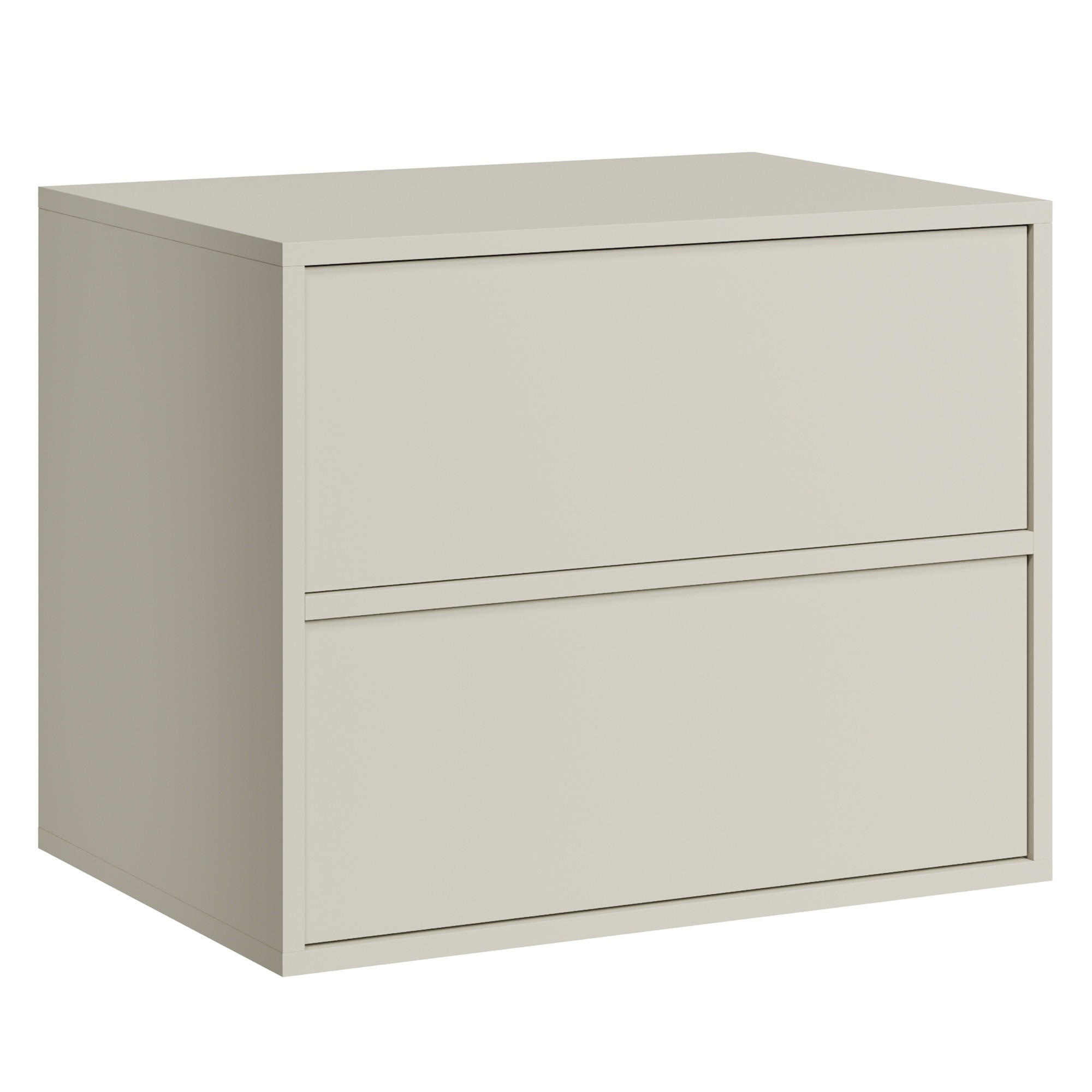 WASCHBECKENUNTERSCHRANK Mali 2 Schubladen Cashmere - 60 x 46 x 54 cm - Kaschmir, Holz (60/54/46cm) - Badplaats