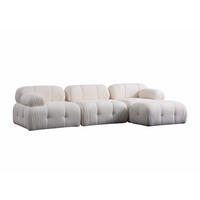 ECKSOFA inklusive Hocker - Schwarz/Weiß, Holz/Kunststoff (290/160cm) - myHomelando