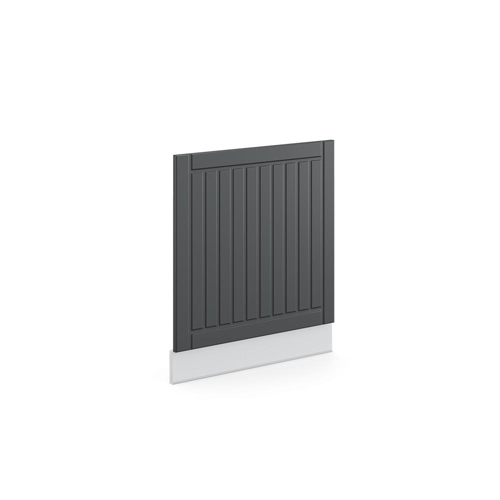 FRONTBLENDE Fame-Line Anthrazit Landhaus 60 cm ohne AP - Anthrazit/Weiß, Holzwerkstoff (60/67.4/1.6cm) - Vicco