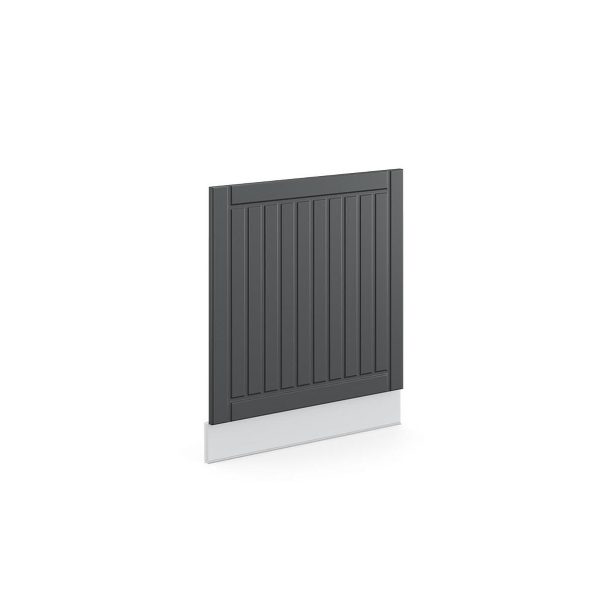 FRONTBLENDE Fame-Line Anthrazit Landhaus 60 cm ohne AP - Anthrazit/Weiß, Holzwerkstoff (60/67.4/1.6cm) - Vicco