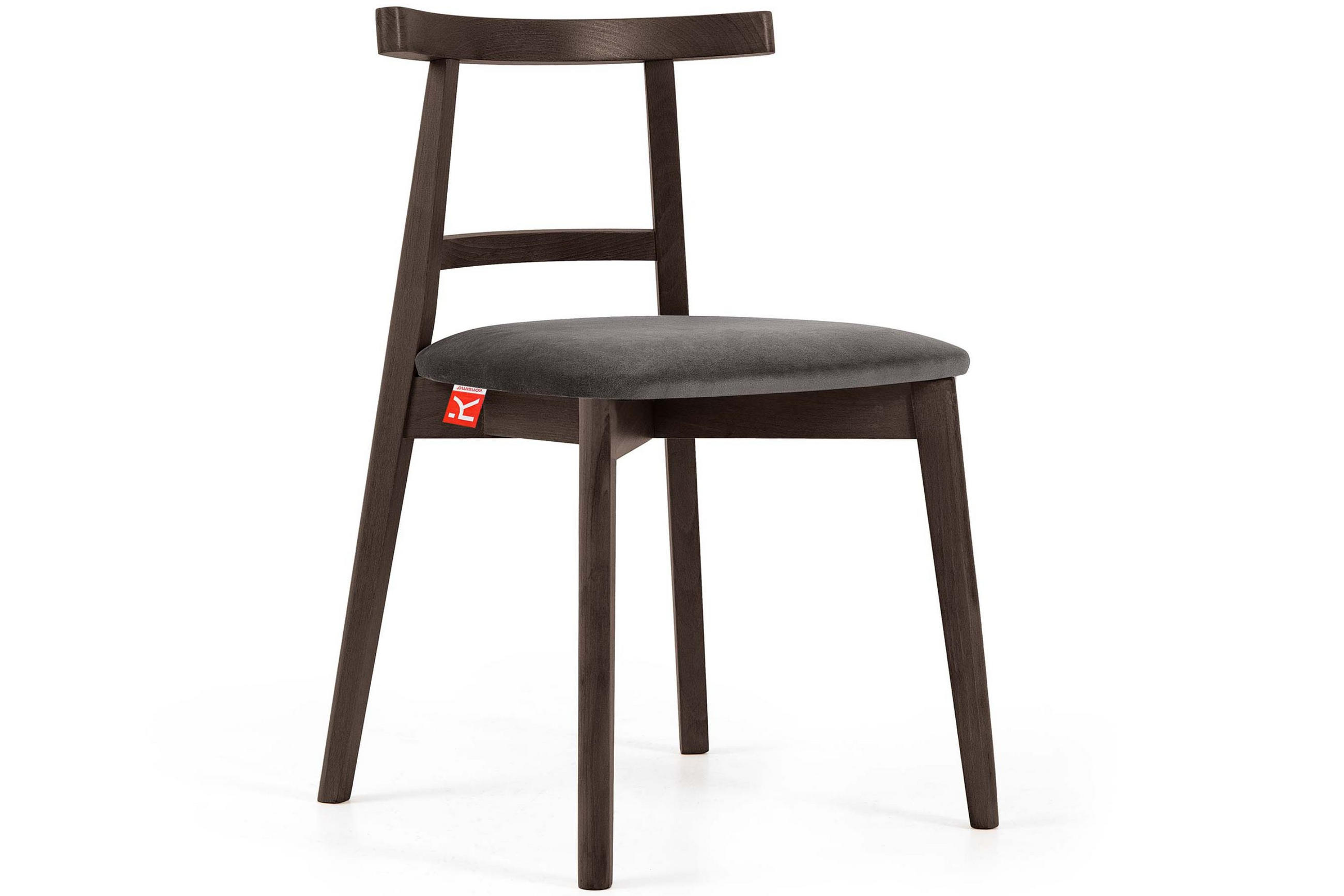 ESSTISCHSTÜHLE LILIO 2 St Vintage, Grau / dunkelbraun - Dunkelbraun/Grau, Holz/Textil (47/76/45cm) - KONSIMO®