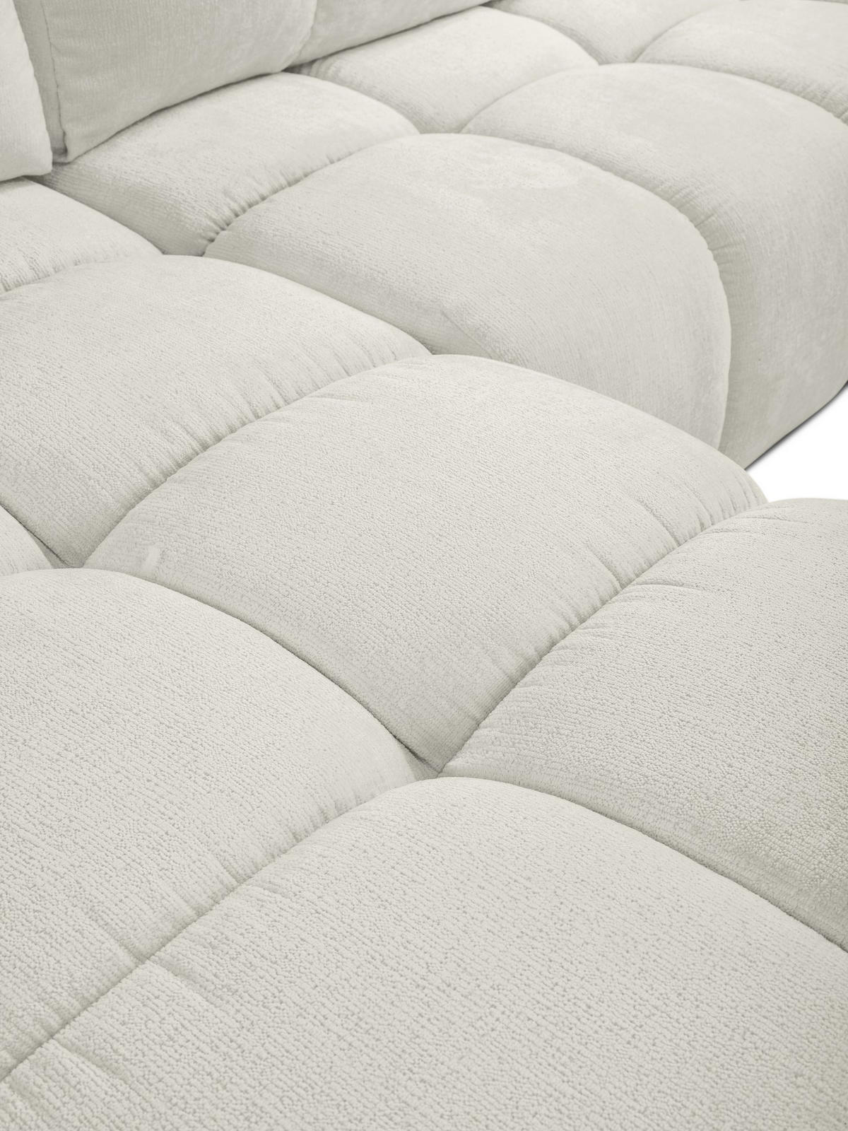 ECKSOFA DUCA L-S Beige Chenille mit Schlaffunktion - Beige, Holz (266.5/266.5cm) - MASSENO