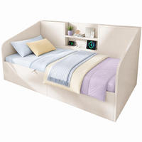 TAGESBETT mit Stauraum 90x200 cm Weiß Holz mit USB und Type-C - Weiß, Holz (90/200cm) - Meubliv