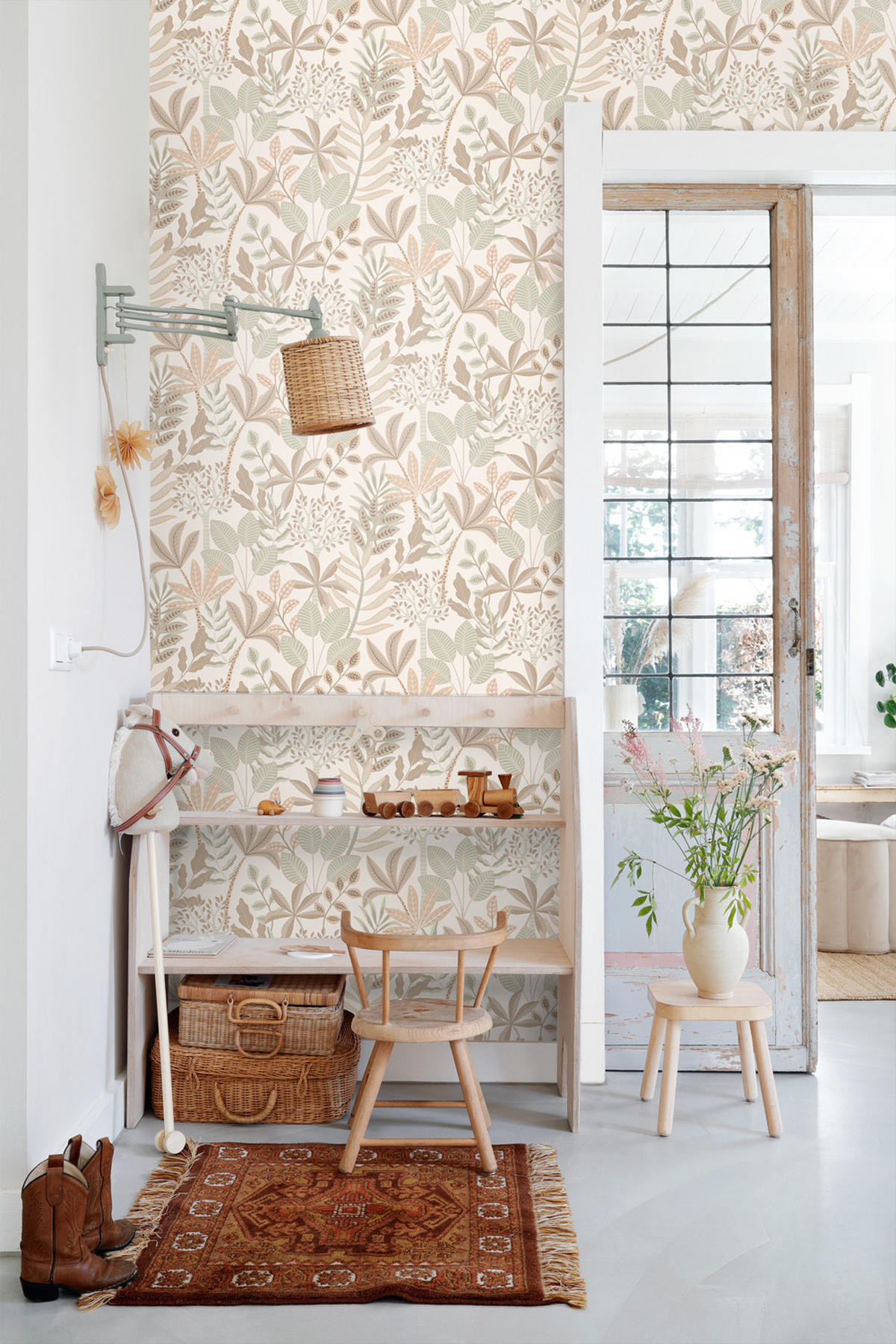 TAPETE Blätter 50 x 900 cm - Beige, Papier (50/900cm) - ESTAhome