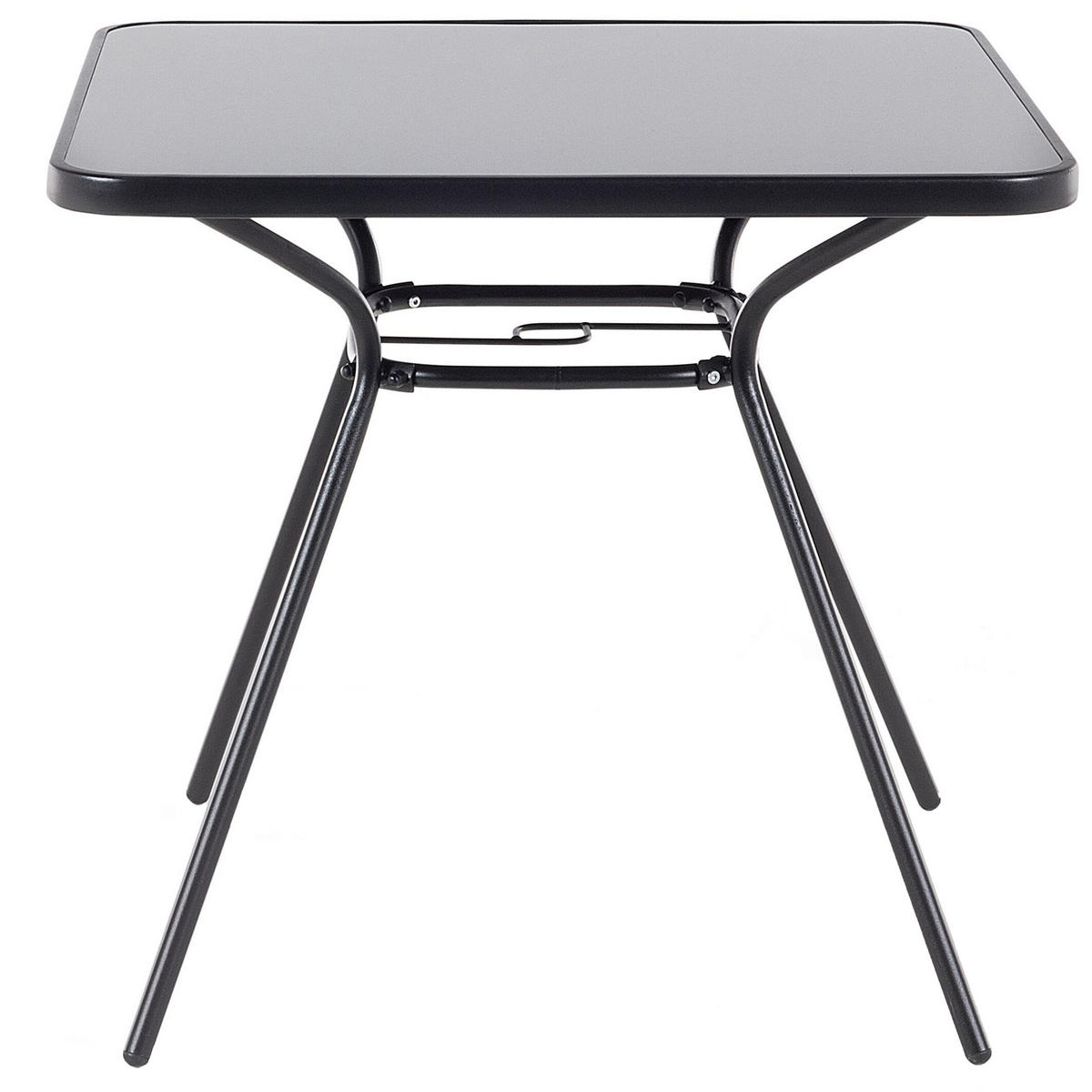 GARTENMÖBEL SET 4-Sitzer Stahl schwarz Livo - Schwarz, Metall - Beliani