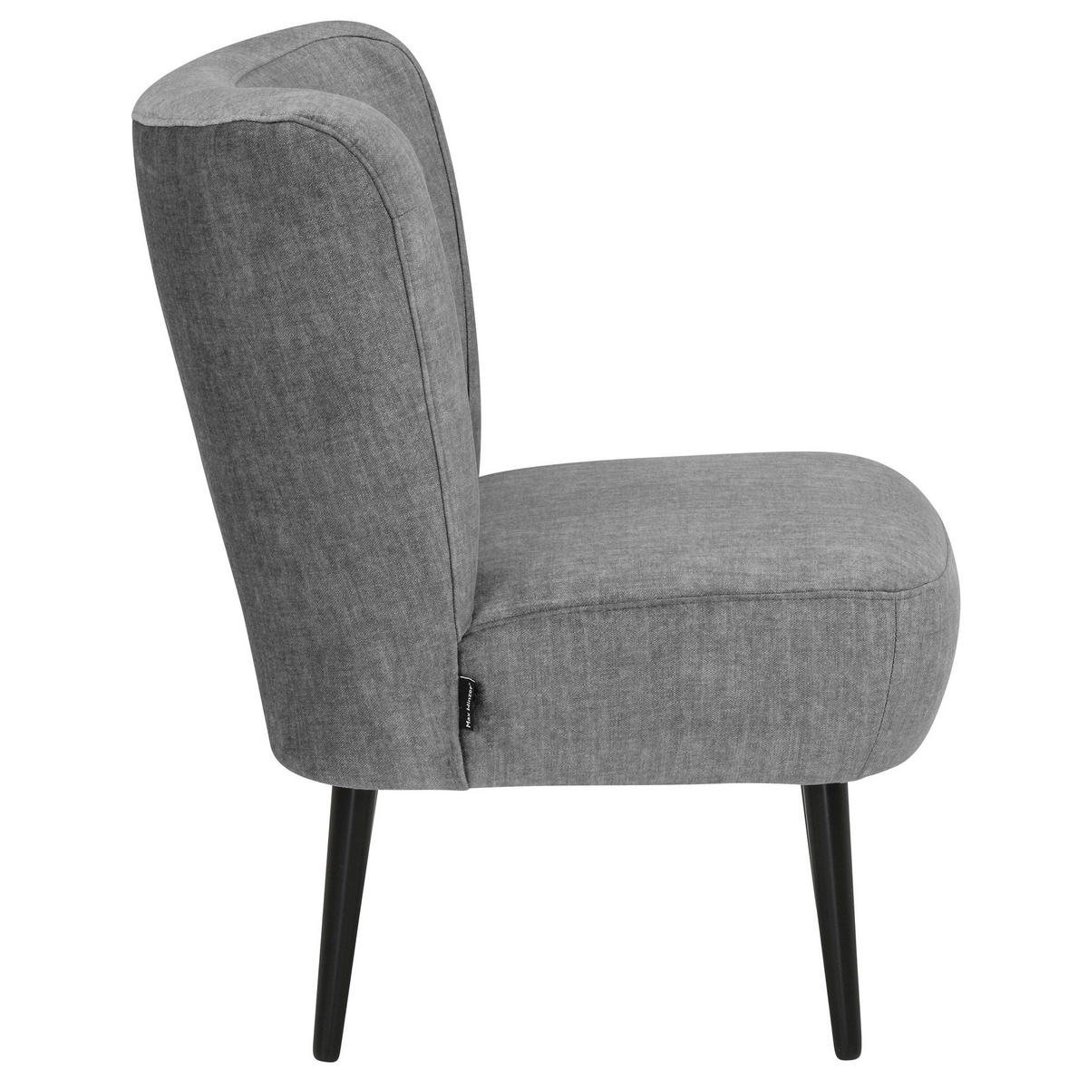 POLSTERSESSEL Kassi Samtvelours anthrazit - Anthrazit, Kunststoff (68/80/69cm) - 58aufmkessel