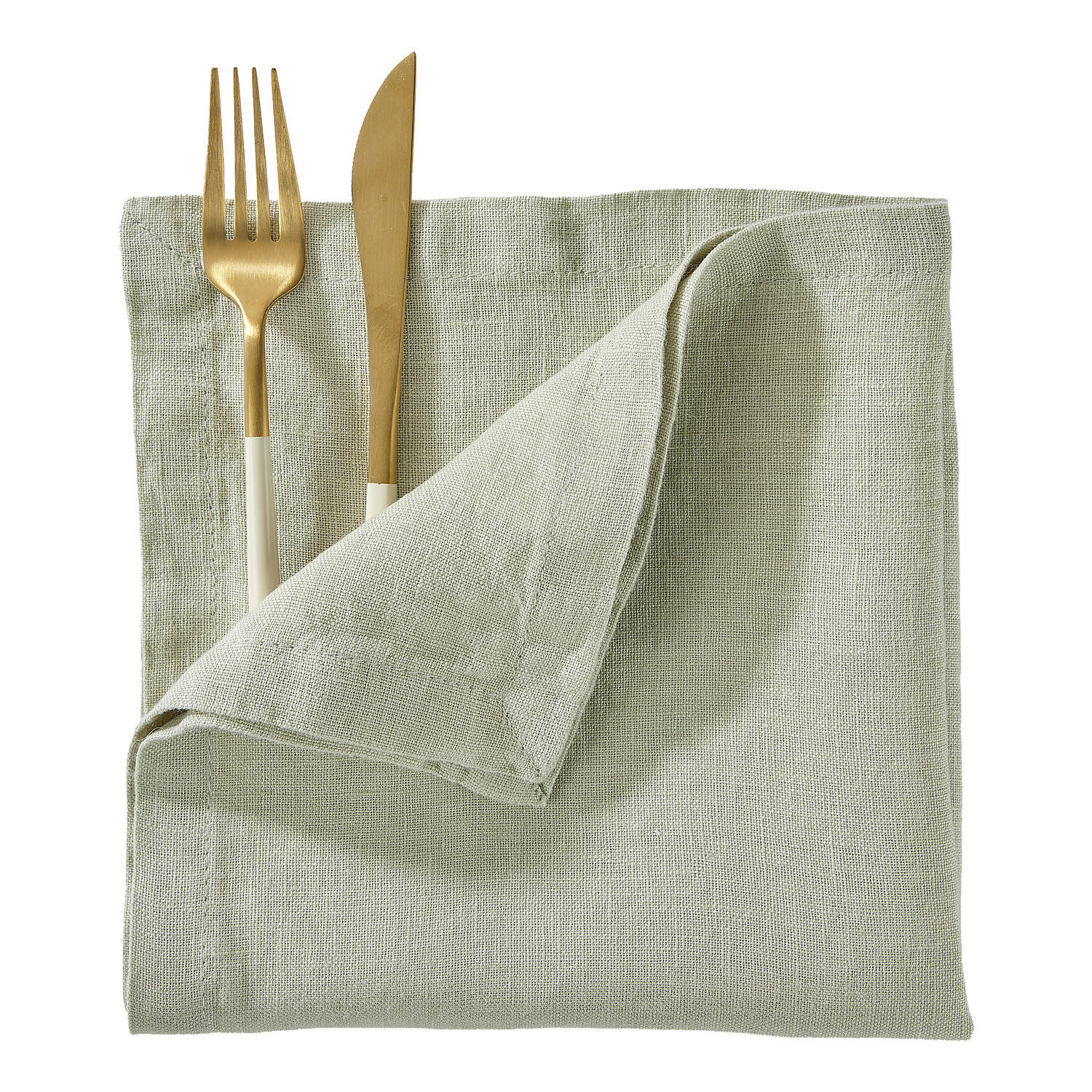 SERVIETTE Riga 42x42cm - Salbeigrün, Textil (42/42cm) - Butlers