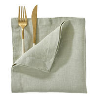 SERVIETTE Riga 42x42cm - Salbeigrün, Textil (42/42cm) - Butlers