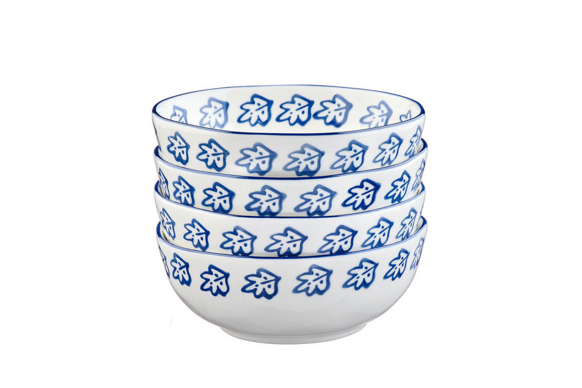 SCHALEN Napoli Ø17,5cm - 4er-Set - Zitrusfrucht - Weiß, Keramik (17.5cm) - Björn