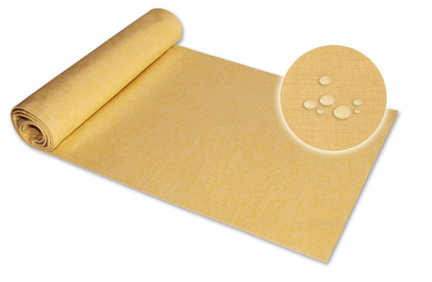TISCHLÄUFER 40/100 cm Gelb Leinenoptik - Gelb, Textil (40/100cm) - TiborTex