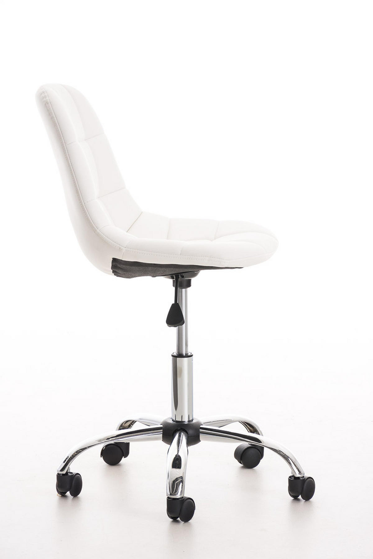 BÜROSTUHL Emily, Kunstleder Weiß - Weiß, Textil/Metall (55/91/55cm) - TPFLiving