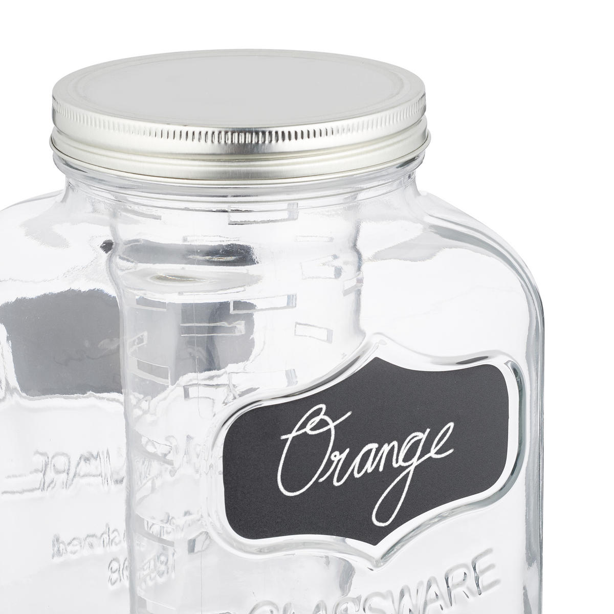 GETRÄNKESPENDER - Transparent, Glas/Kunststoff (4L) - Relaxdays