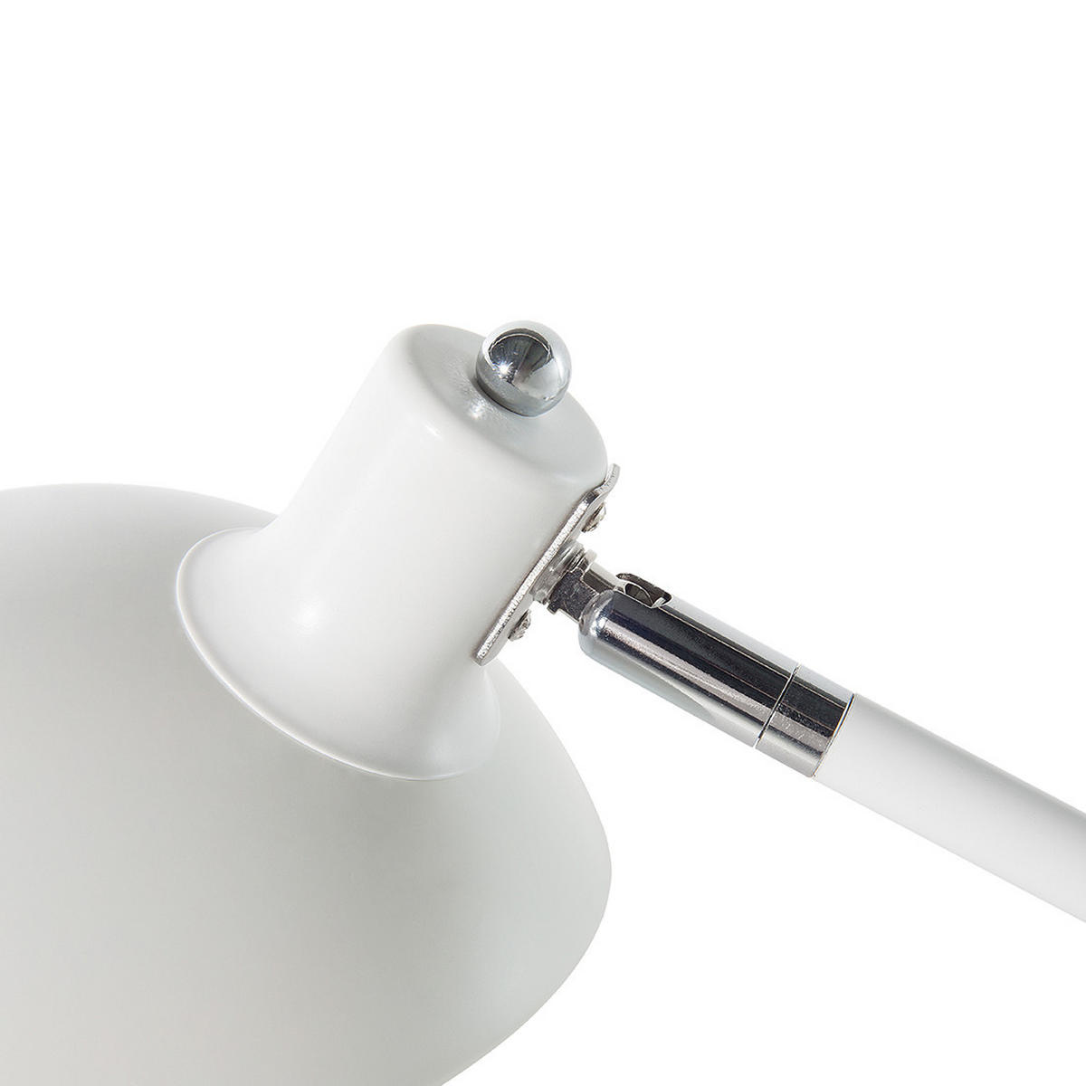 SCHREIBTISCHLAMPE Meramec 19/19/80 cm - Weiß, Metall (19/19/80cm) - Beliani