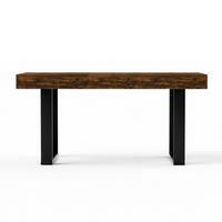 ESSTISCH 120–160 cm, Rustikalbraun/Schwarz - Schwarz, Holzwerkstoff (120/75/75cm)