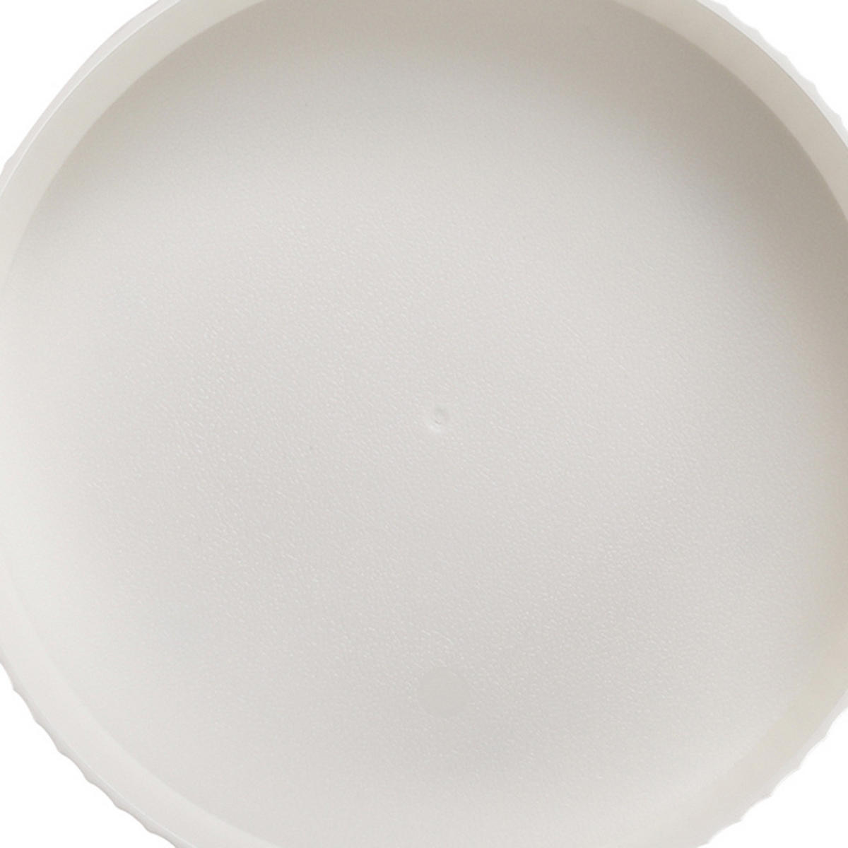 DREHTELLER aus ABS HIPS Kunststoff in Perlweiß Rund 360° drehbar Elegantes Design 28 x 28 x 10 cm - Weiß, Kunststoff (28/10/28cm) - Livingandhome