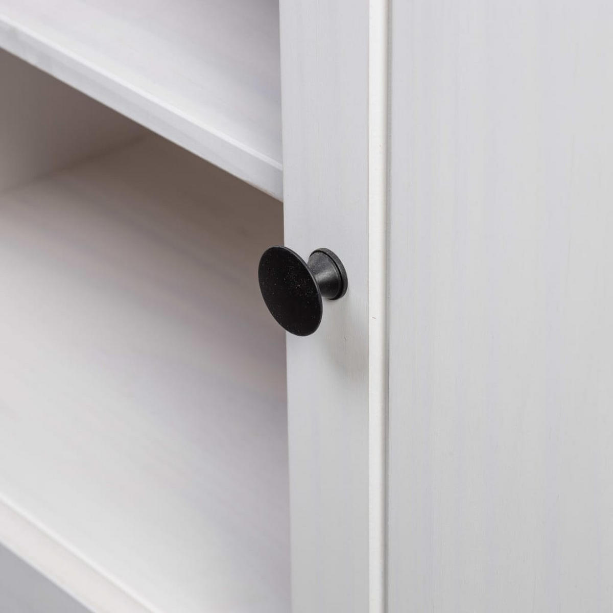 LOWBOARD mit 2 Türen, 2 Fächern 120/40/50 cm aus Massivholz Panama-Kiefer in Weiß - Weiß, Holz (120/50/40cm) - vidaXL