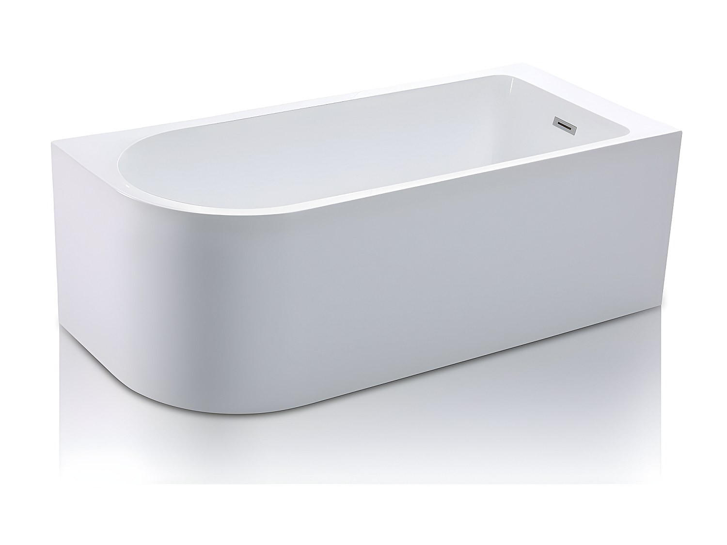 ECKBADEWANNE - 240L - 170 x 75 x 58 cm - Ecke Rechts - Weiß - AKINA - Weiß, Kunststoff (170/58/75cm) - Vente-Unique