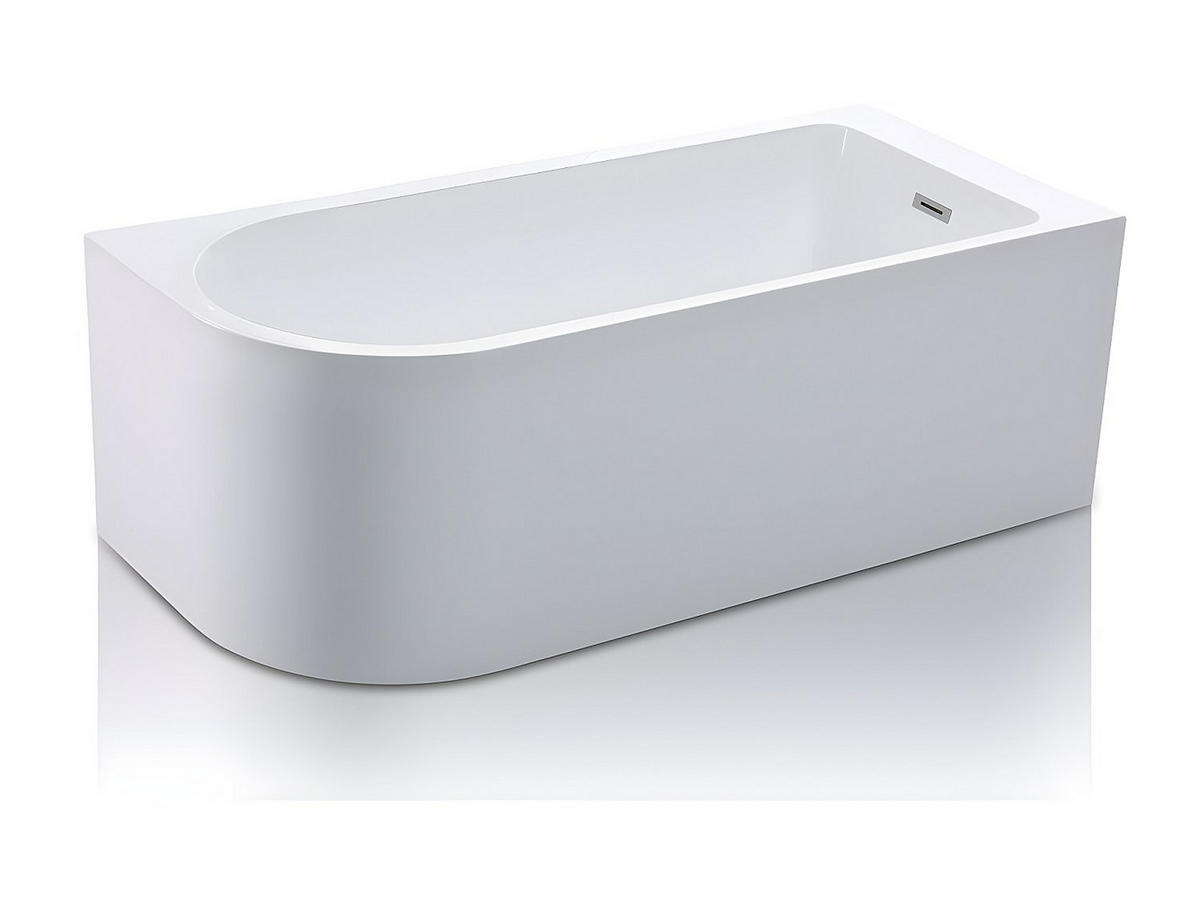 ECKBADEWANNE - 240L - 170 x 75 x 58 cm - Ecke Rechts - Weiß - AKINA - Weiß, Kunststoff (170/58/75cm) - Vente-Unique