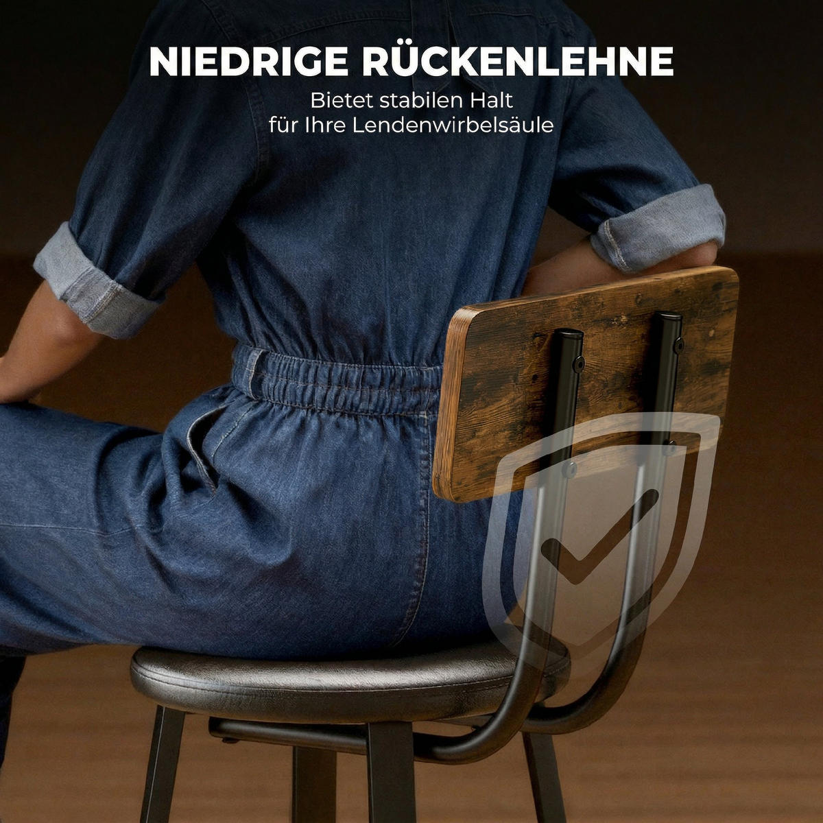 BARHOCKER 2er-Set Rostfarben 41.6/36.5/99.5 cm - Rostfarben, Holzwerkstoff (36.5/99.5/41.6cm)