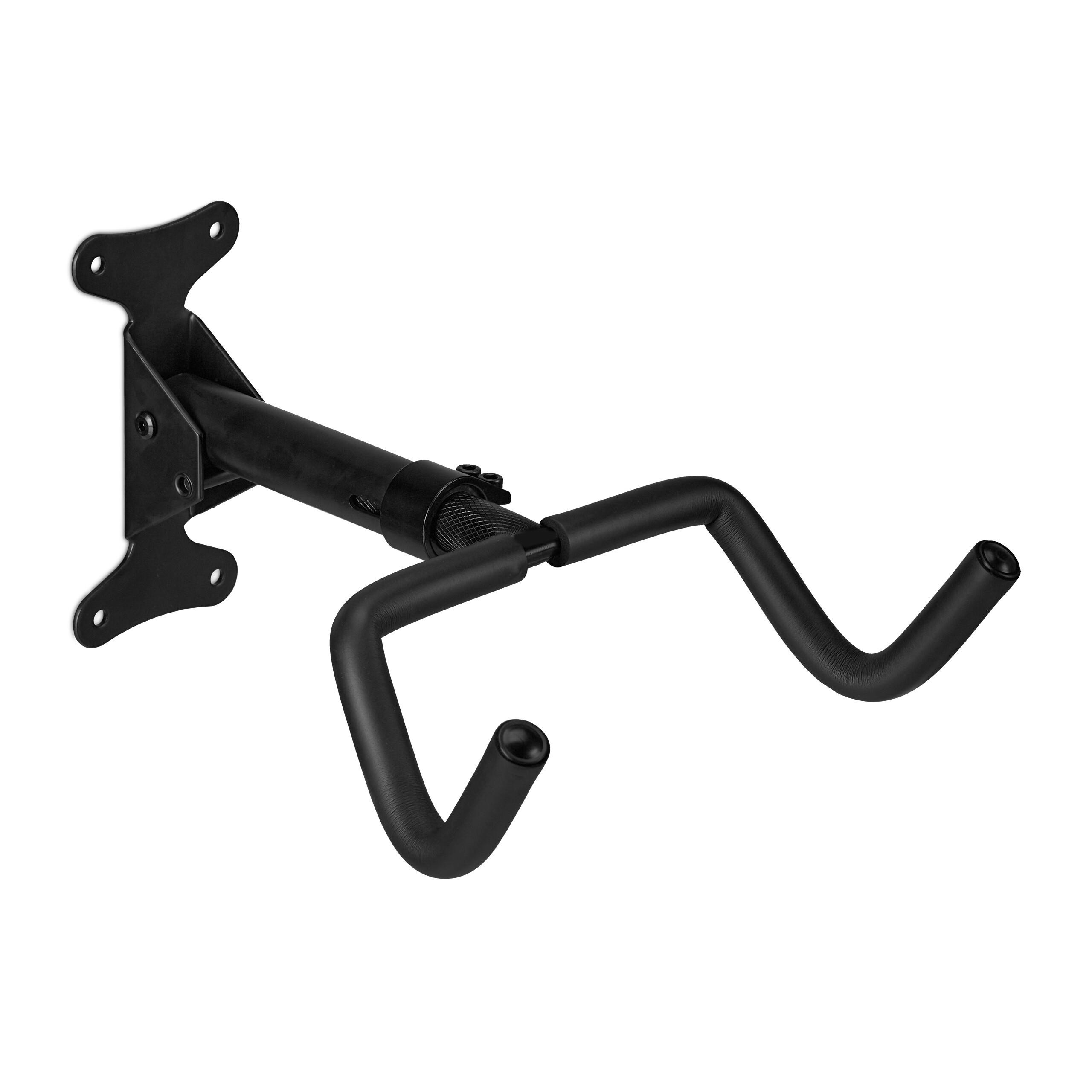 FAHRRAD-WANDHALTERUNG - Schwarz, Textil/Metall (27/18/36cm) - Relaxdays
