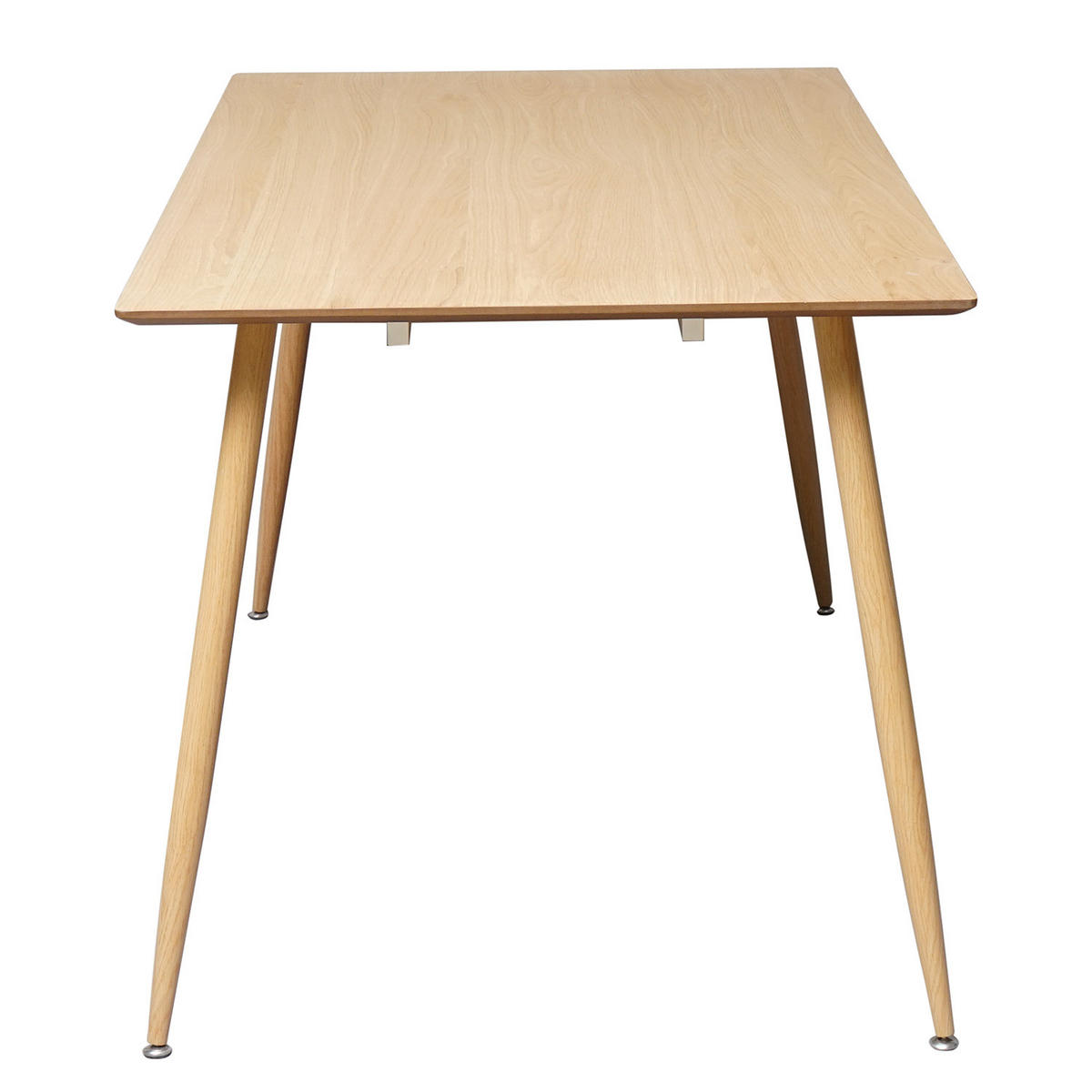 ESSTISCH - Echtholzfurnier / Metall - Eichefarben, Holzwerkstoff/Metall (80/140/75cm) - home24