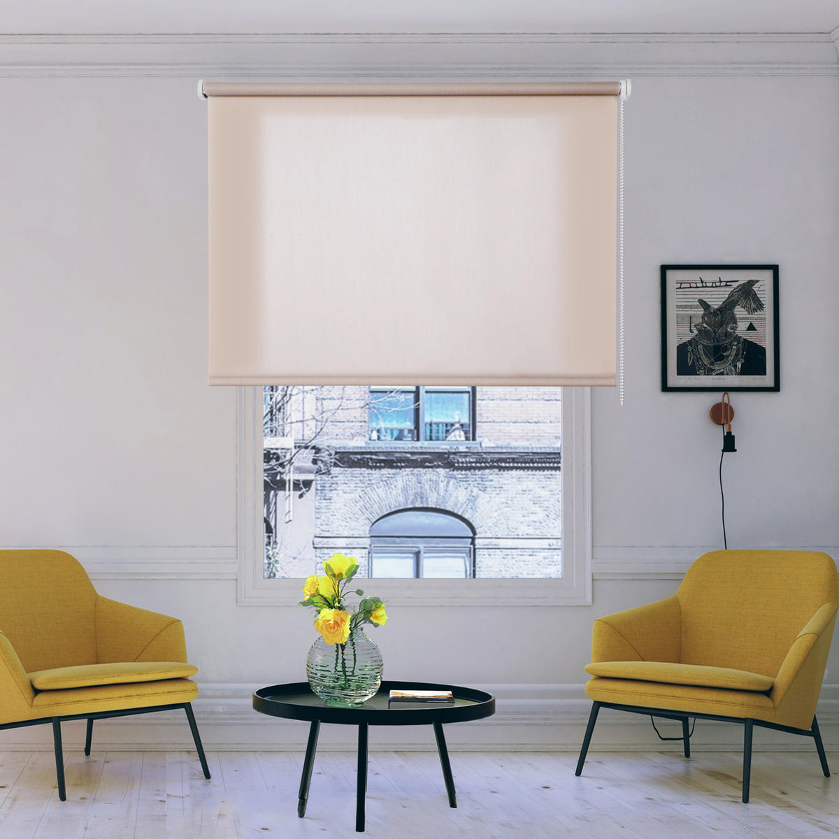 ROLLO 100 cm x 180 cm, Steingrau - Graubraun, Kunststoff (100/180cm) - STORESDECO