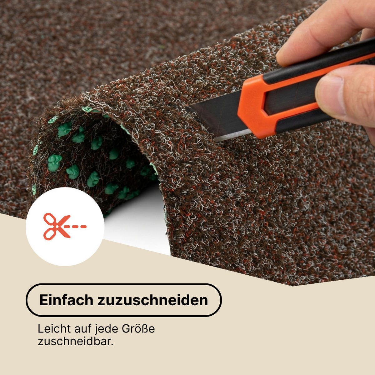 KUNSTRASEN Magic Forest 6,5 mm – Rasenteppich für Balkon, Terrasse & Garten, wetterfest 100/850 cm - Braun, Textil (100/850cm) - Tapiso