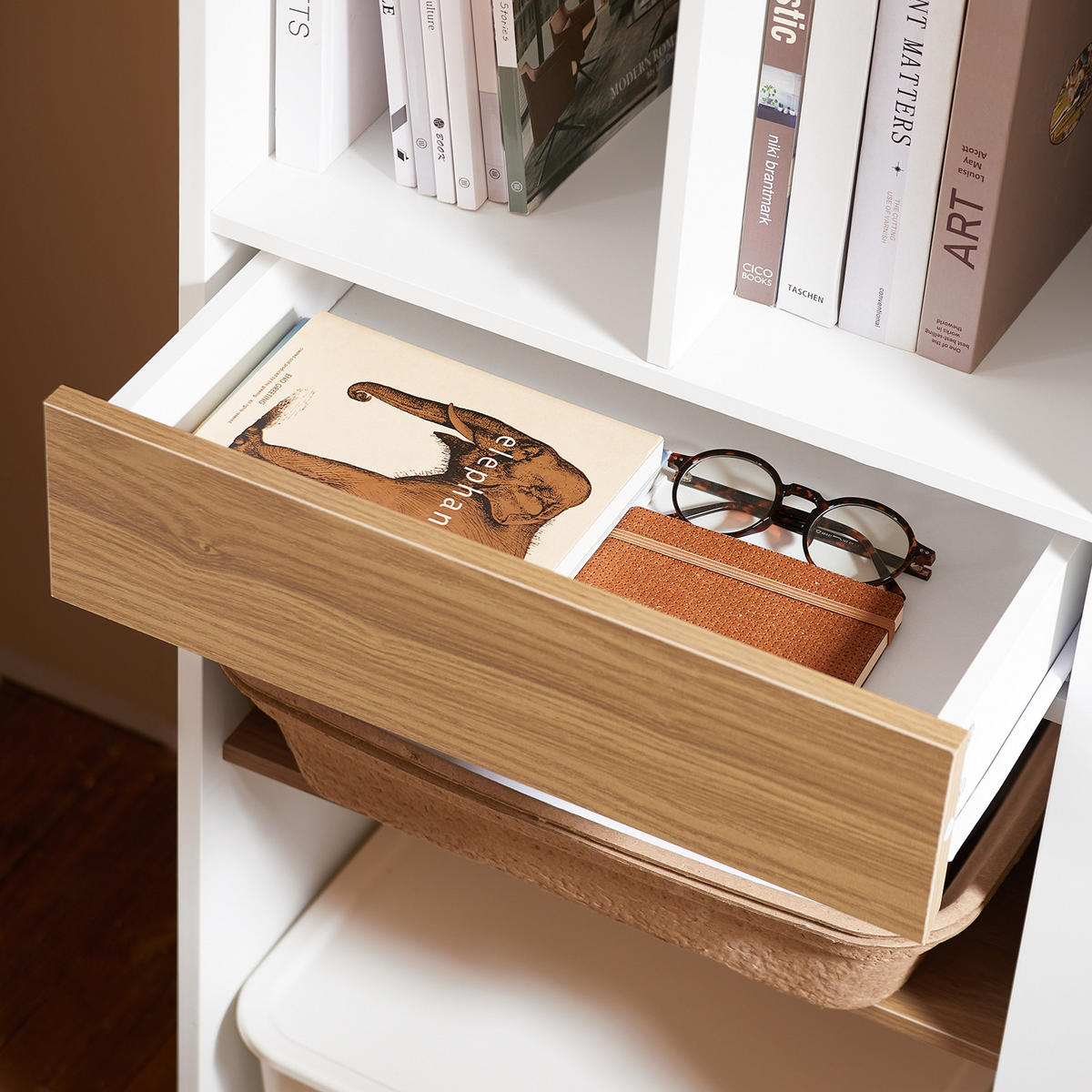 BÜCHERREGAL Weiß - Weiß, Holzwerkstoff (72/110/30cm) - SoBuy
