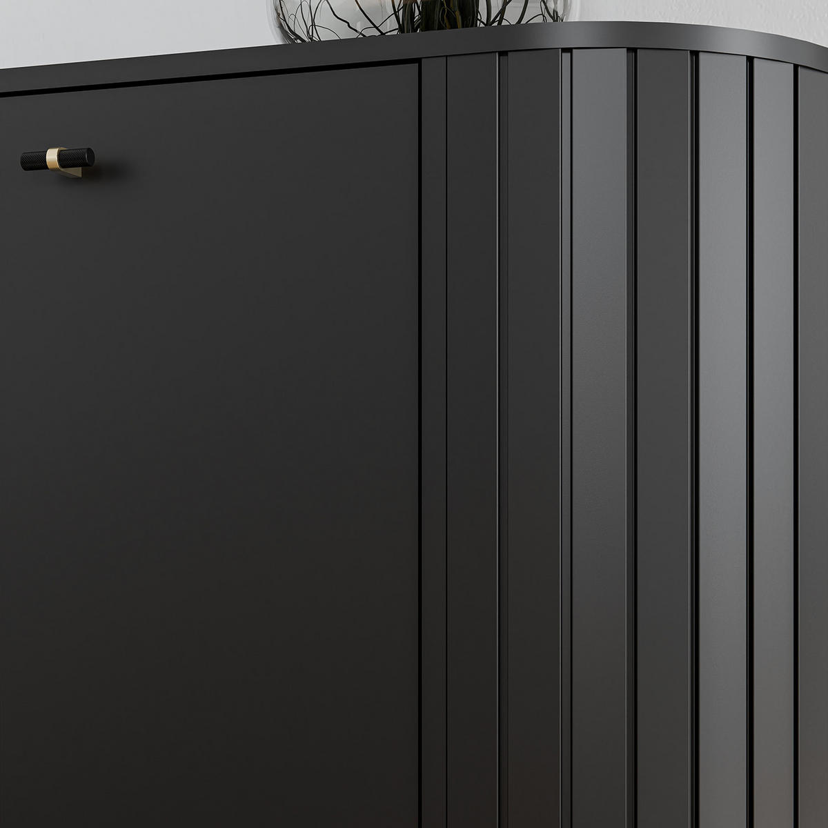 COUCHTISCH Zalia mit Ablagefächern für Wohnzimmer, im Retro-Stil, Schwarz - Schwarz, Holzwerkstoff (56/104/47cm) - Beautysofa