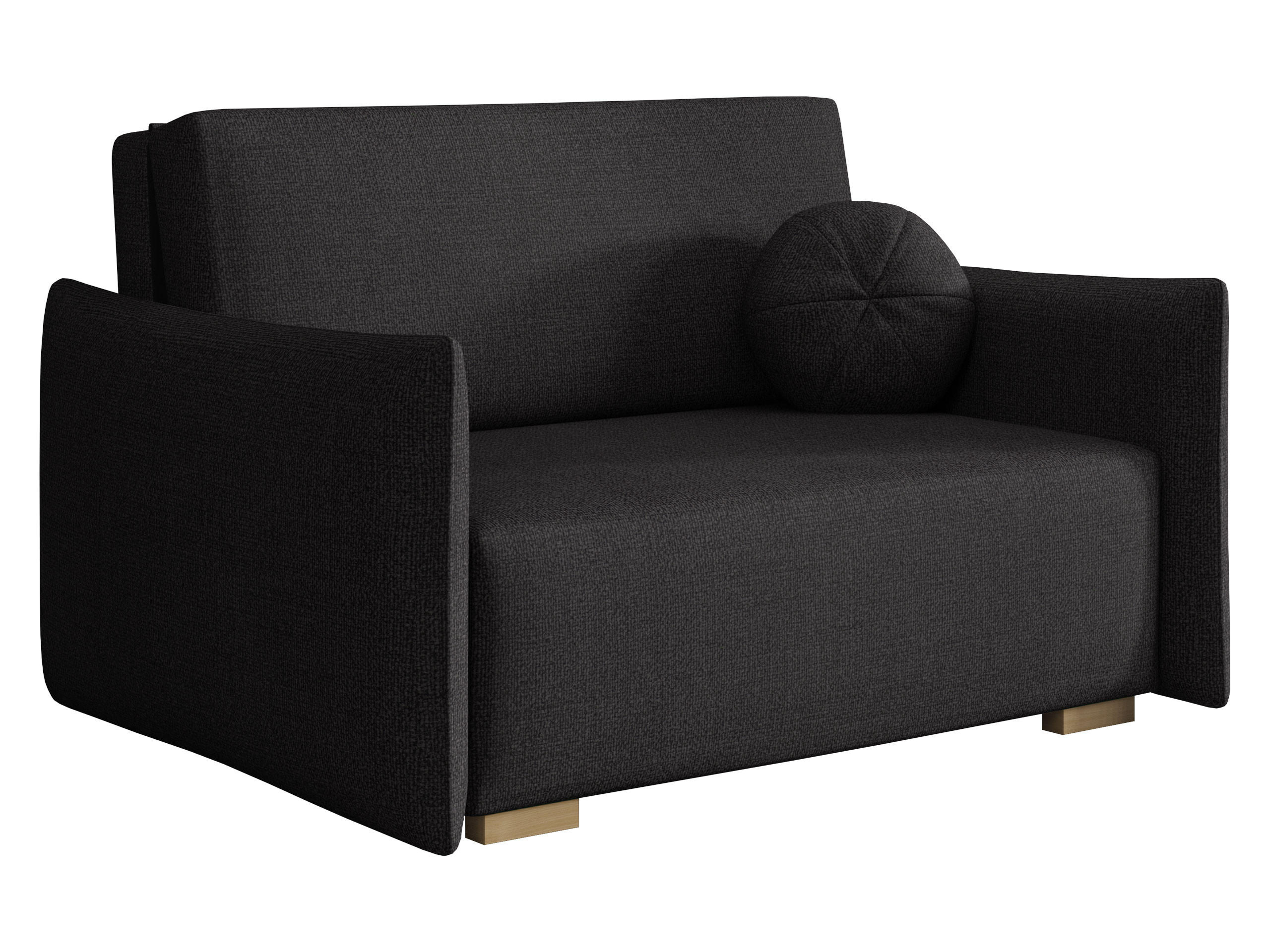 SCHLAFSOFA Viva Glov II - Schwarz/Naturfarben, Holz/Textil (134/85/98cm) - MIRJAN24