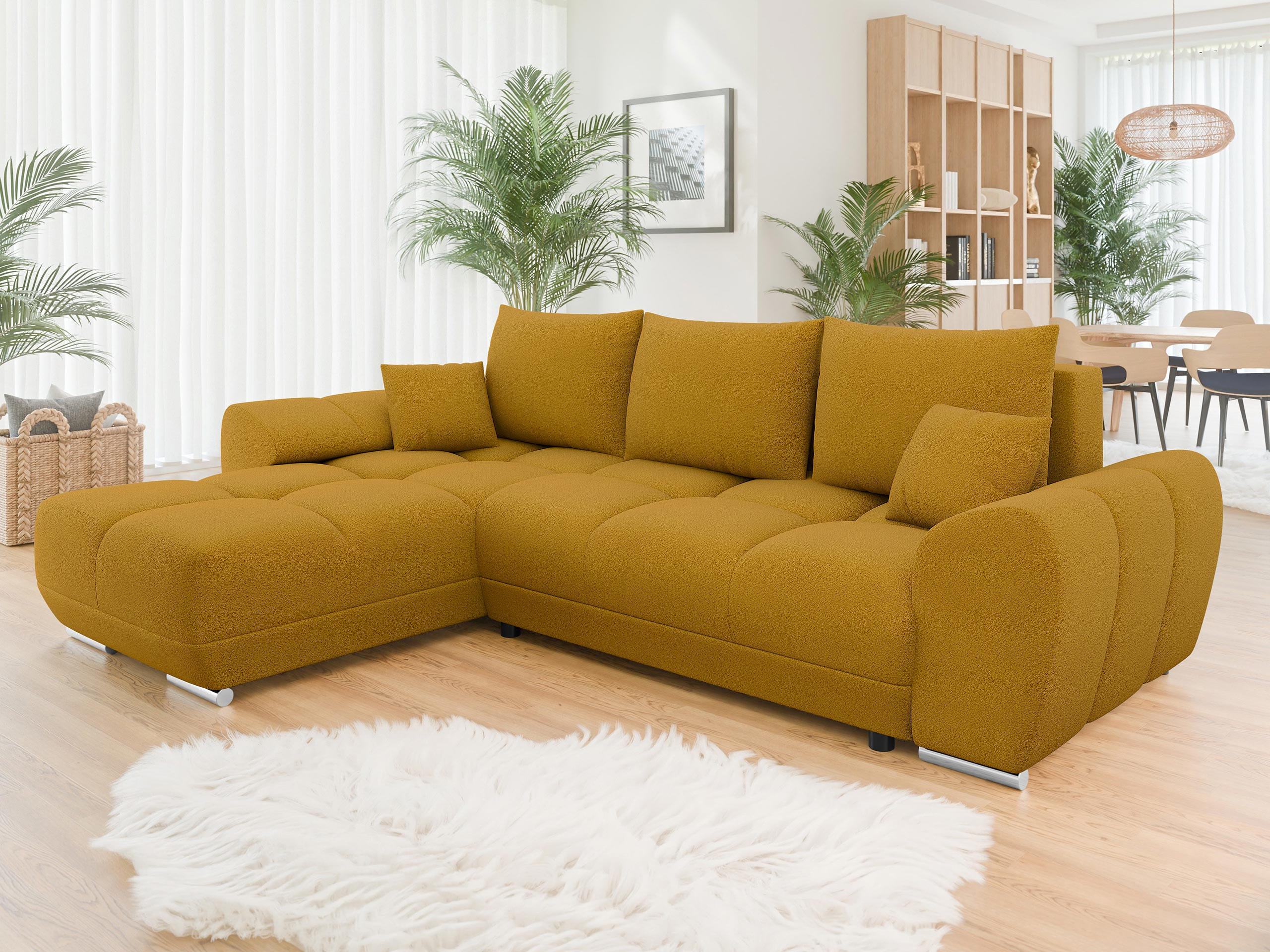 ECKSOFA Logo - Gelb, Holz/Kunststoff (291/183cm) - MIRJAN24
