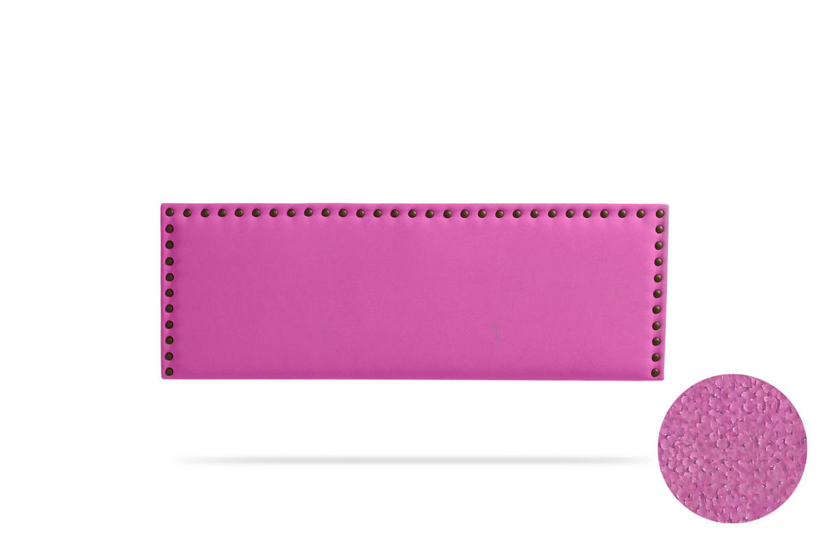 KOPFTEIL gepolstert MODENA Aqualine 160x55x8 cm - Fuchsie - Moonia - Rosa, Holz (160/8/55cm)