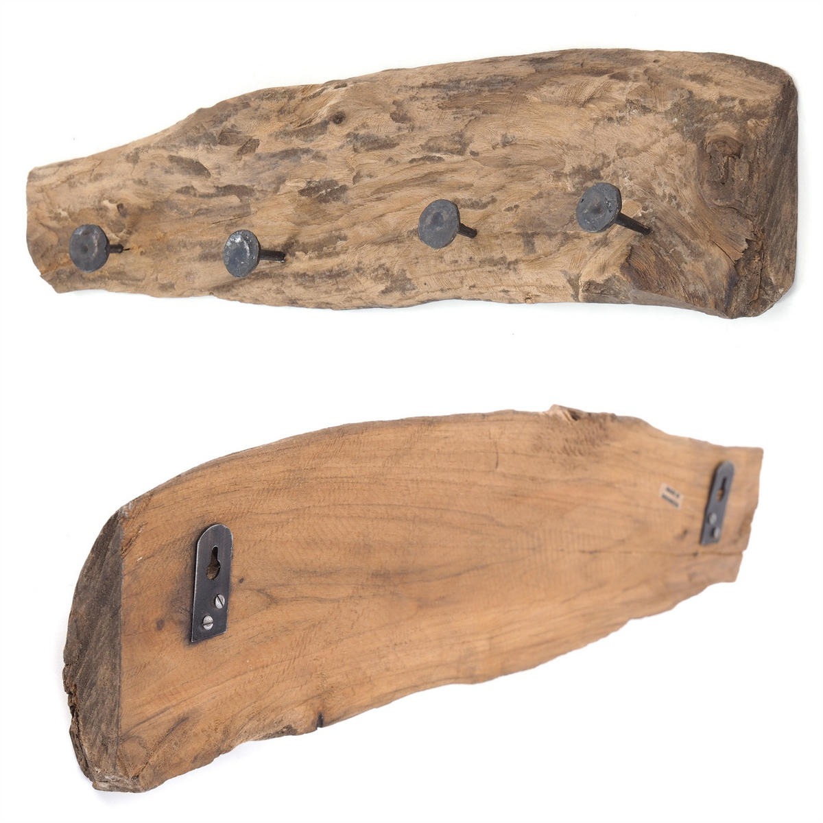 WANDGARDEROBE TREIBHOLZ 50 Massivholz naturfarben - Naturfarben, Holz (50/12/8cm) - DESIGN DELIGHTS