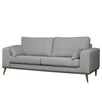 2-SITZER SOFA - Eichefarben/Grau, Textil (197/81/88cm) - home24
