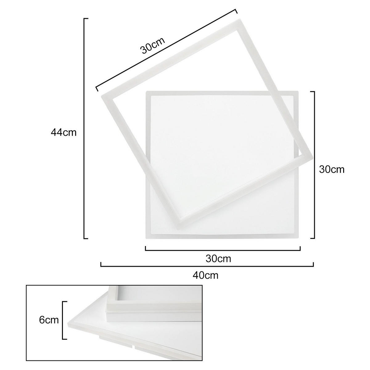 LED-DECKENLEUCHTE Daniela 44/40/6 cm - Weiß, Metall (44/40/6cm) - Nettlife