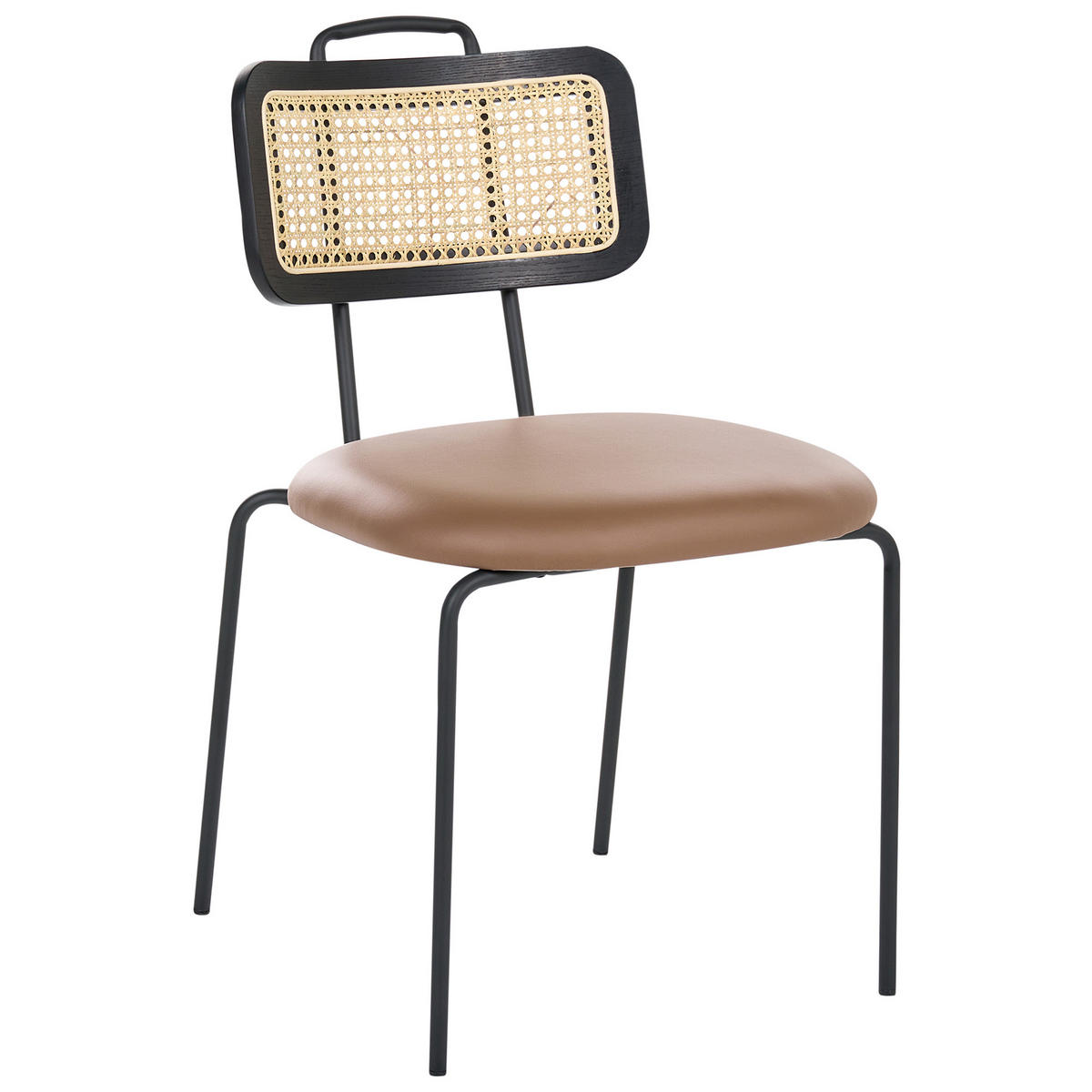 JÍDELNÍ ŽIDLE 2 ks sada Kov Hnědá Adelanto - hnědá, kov/plast (48/81/58cm) - Beliani