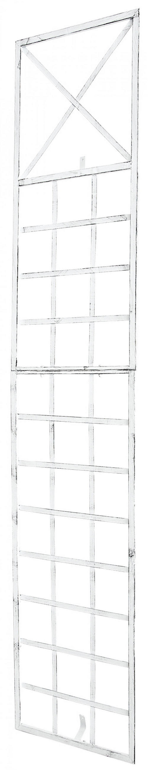 RANKGITTER Metall Antik Weiß - Schwarz/Weiß, Metall (40/198/2cm) - CLP
