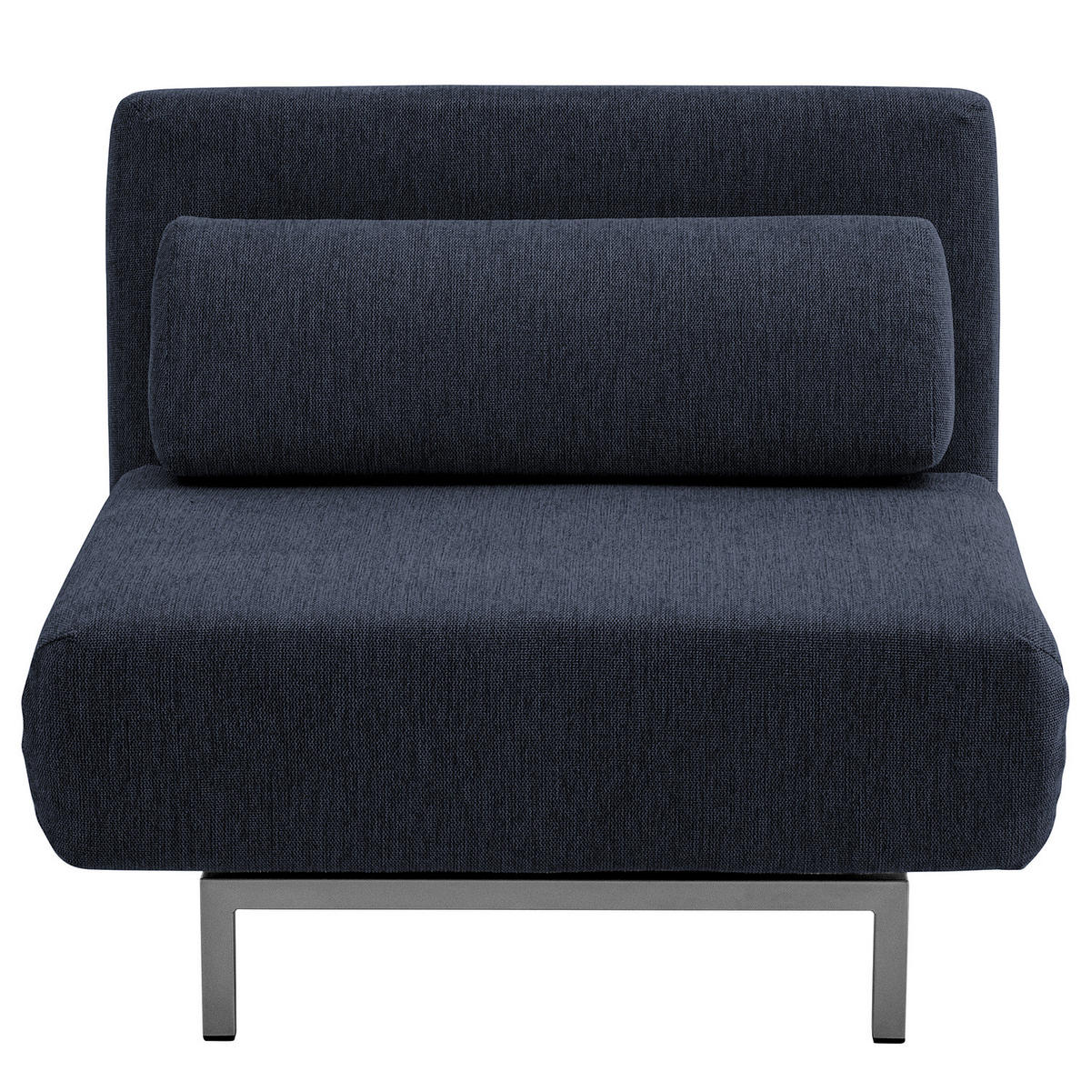 SCHLAFSESSEL - Blau/Silberfarben, Textil/Metall (92/78/85cm) - home24