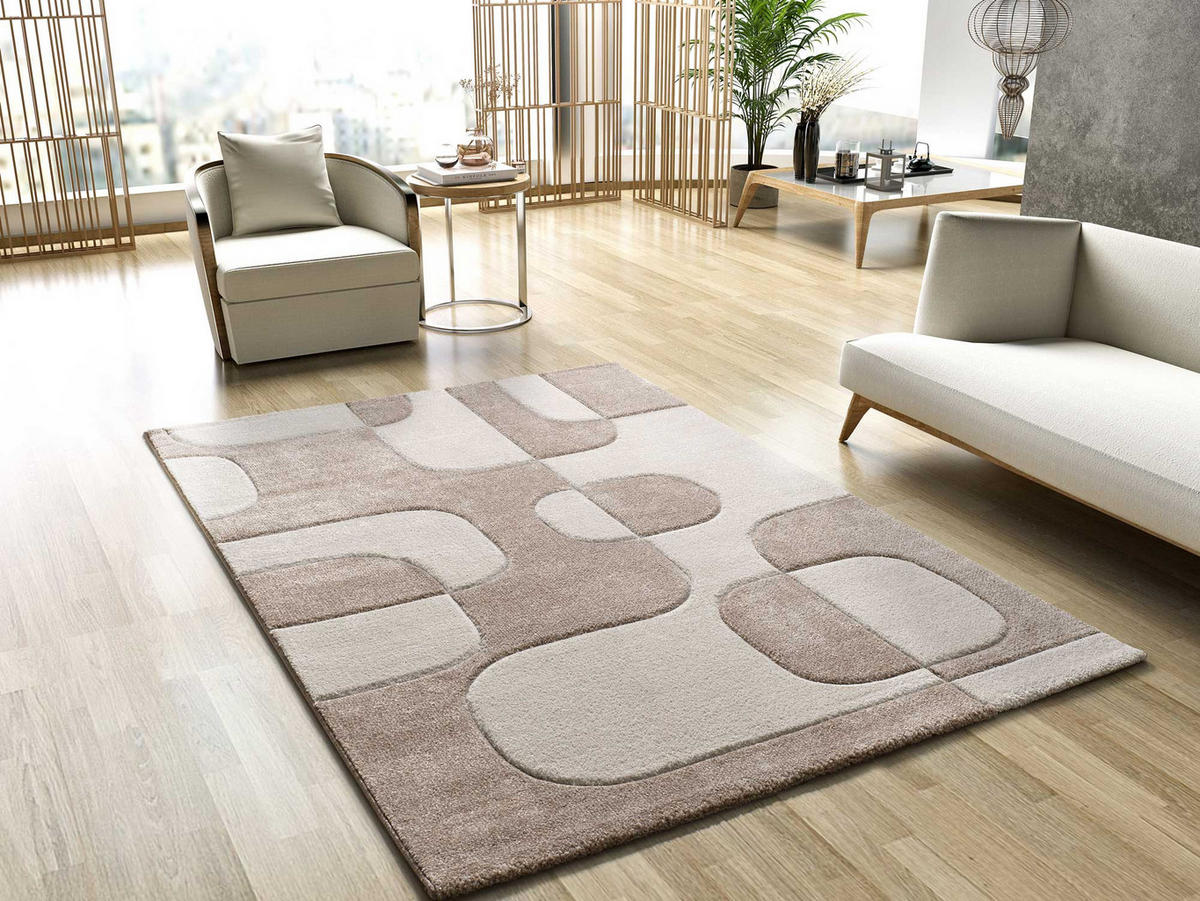 WEBTEPPICH Creme Lena 80/150 cm - Creme, Naturmaterialien/Textil (80/150cm) - Atticgo