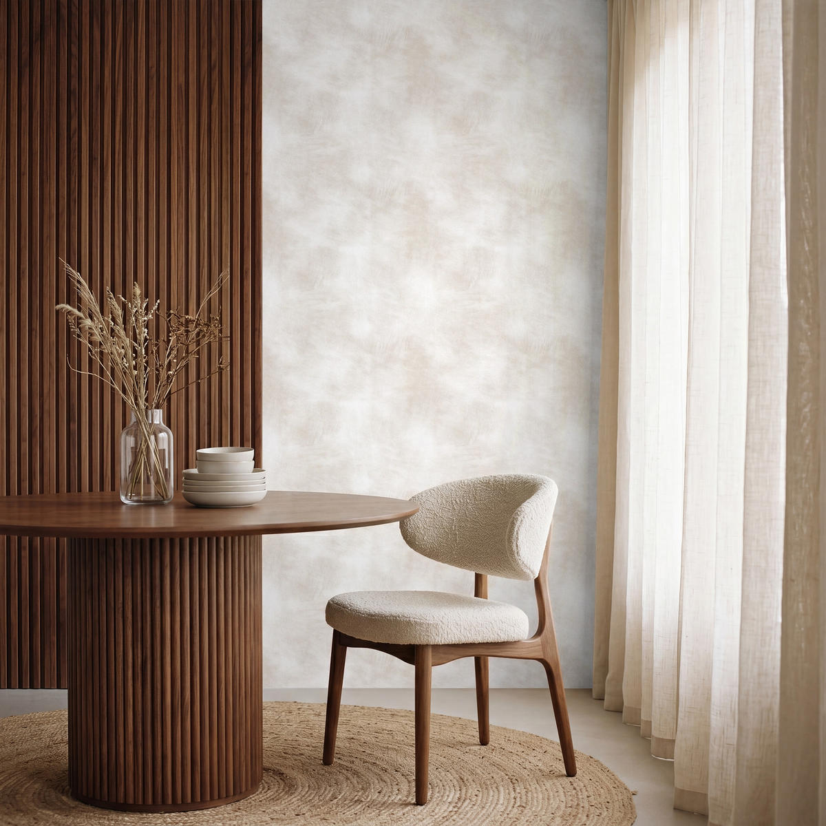 TAPETE - Dezent - Textur - Beige - 120x260 cm - Creme, Papier (120/260cm) - OnlyWow