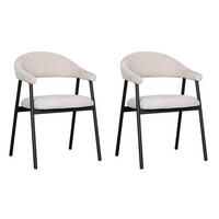 ESSZIMMERSTUHL Amaze Beige 54/54/80 cm 2er-Set - Creme, Textil (54/80/54cm) - LABEL51