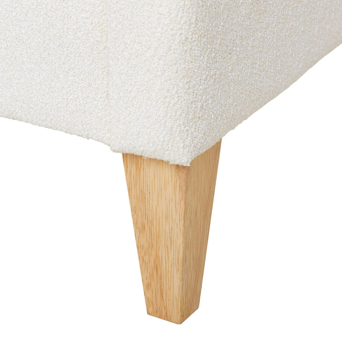 POLSTERBETT Bouclé mit Matratze 140/200 cm in Beige - Beige, Textil (140/200cm) - Homestyle4u