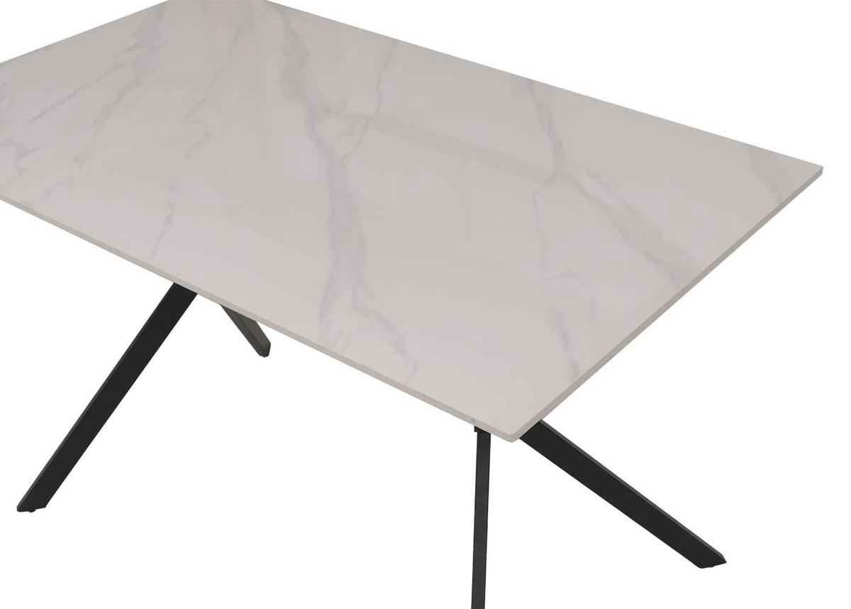JÍDELNÍ STŮL hranatý bílý - bílá, kámen (70/120/76cm) - MCW