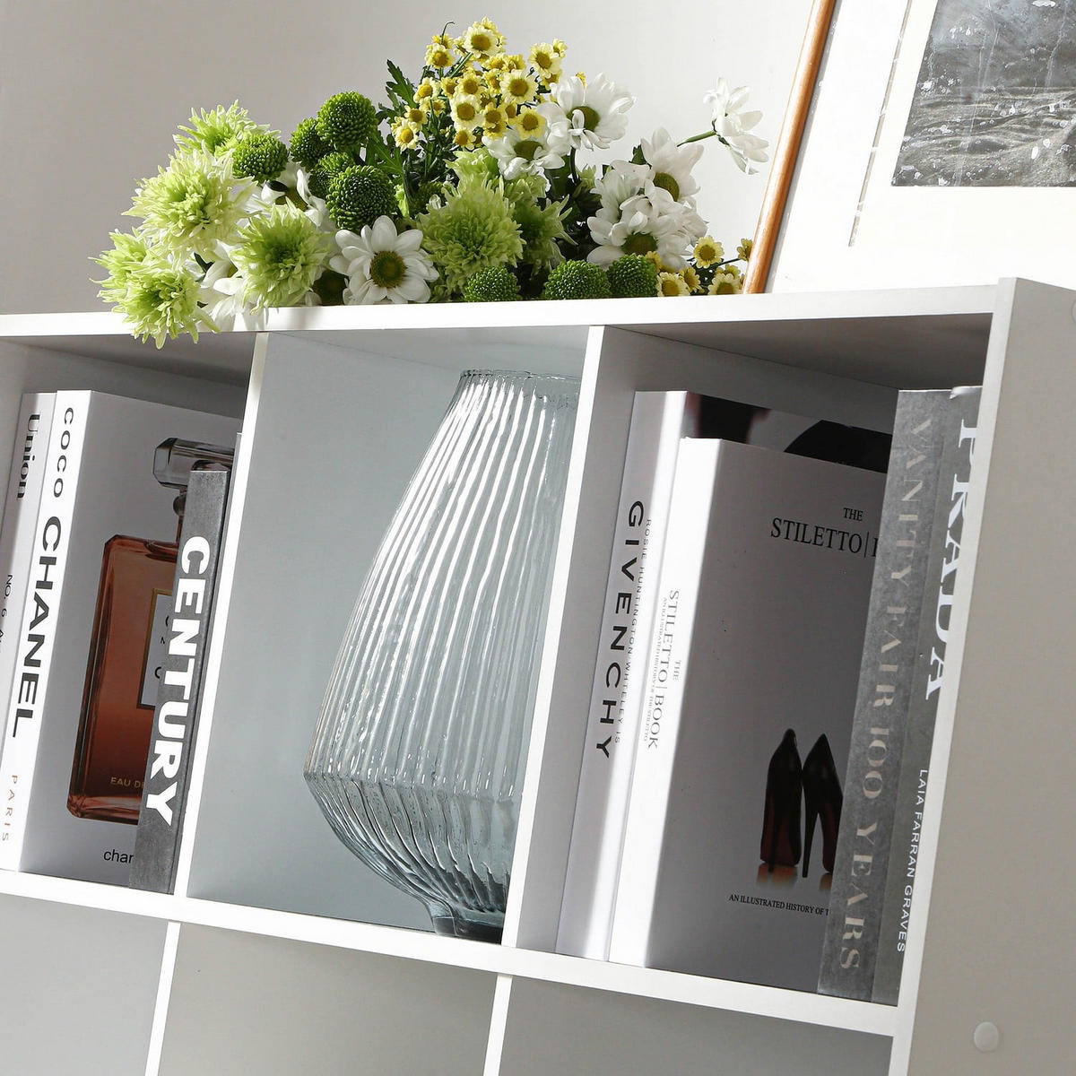 REGAL mit 9 Fächern - Weiß, Holzwerkstoff (29.5/92.5/92.5cm) - Calicosy