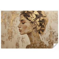 TAPETE - Frau - Gold - Abstrakt - Textur - 400x260 cm - Goldfarben, Papier (400/260cm) - OnlyWow