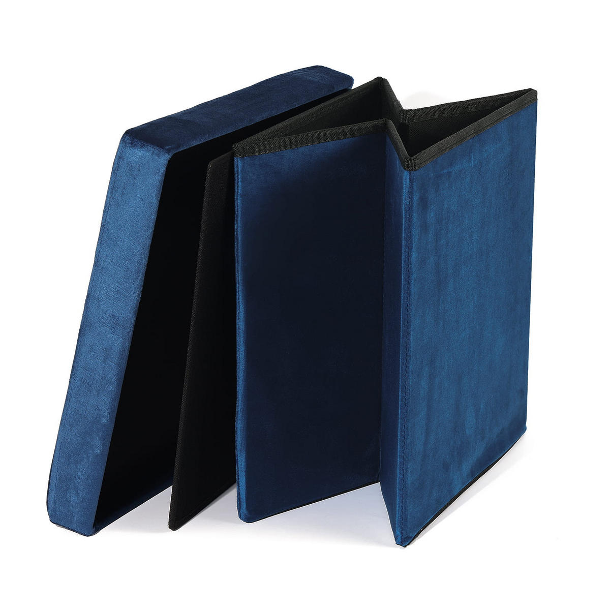 SITZBOX Ravello L mit Knöpfen Samt Blau - Blau, Textil (38/38/38cm) - Komodee
